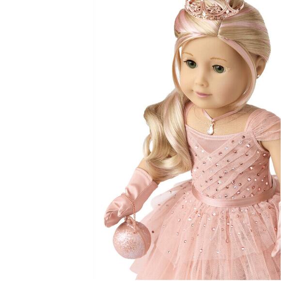 NEW American Girl WINTER PRINCESS DOLL Blonde Pink Hair Swarovski Crystal Tiara - Picture 4 of 13